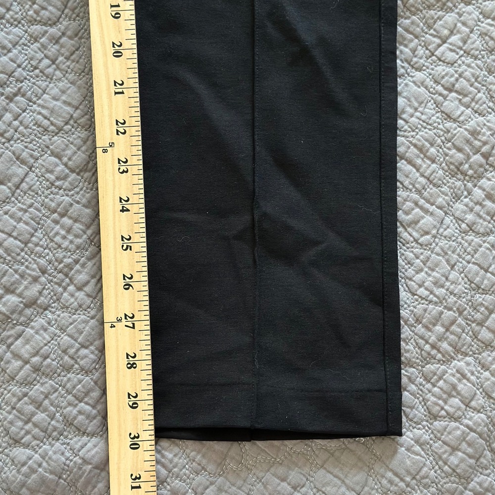 Banana Republic Womens Black Ponte Pant Pull On Straight Leg Seam Detail S NEW - Picture 7 of 10